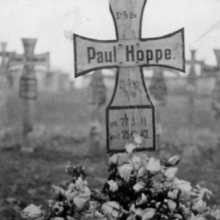 Grab, Feldfriedhof, Paul Hoppe, Gorlovka, Russland,