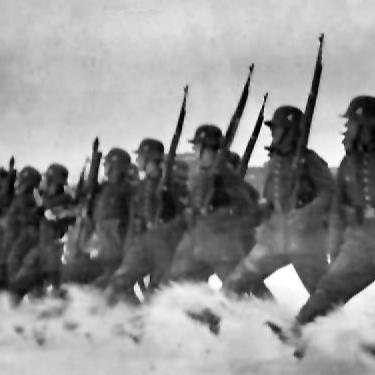 Kompaniemarsch, Grenadierkaserne, Stargard, Pommern,